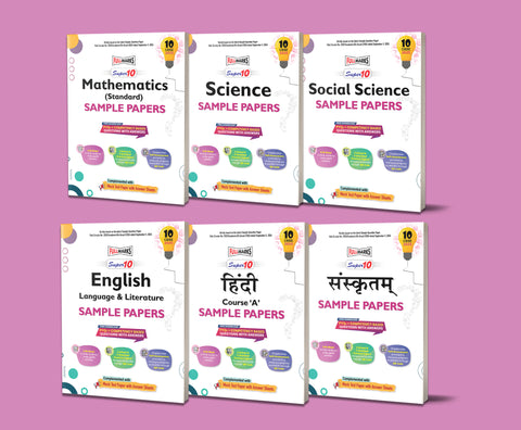 Sample Paper (Standard Math, Science, SST, English Litrature, Sanskrit & Hindi A) Class 10